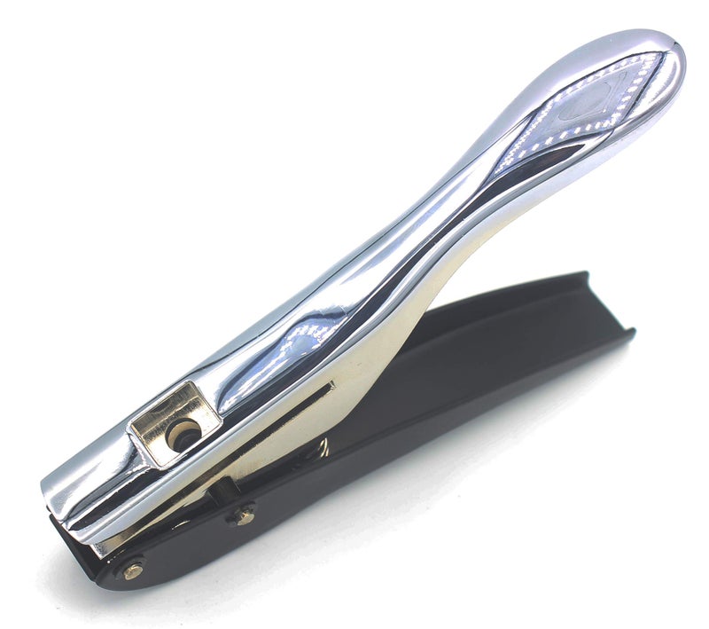 Kucaa Metal Silver Hand-held 1/4 inch 6mm Round Heavy Duty Single Circle Hole Punch for ID Cards PVC Cards Badge Photos - Image 3